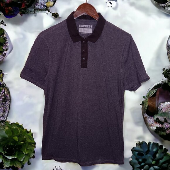 Express Other - Express ★ Men's Polo - Heather Grey Military Style